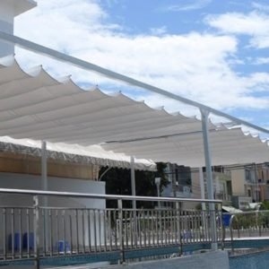 Mái lượn sóng/ mái trượt /mái xếp mái che nắng mưa tại Bà Rịa Vũng Tàu