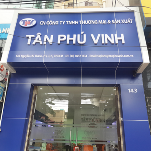 Bảng hiệu alu hộp đèn chữ nổi Ngoài trời, tại Bà Rịa -Vũng Tàu